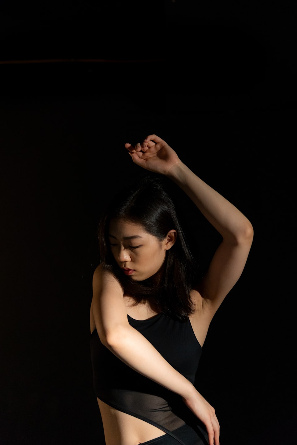 Contemporary dancer in an expressive pose